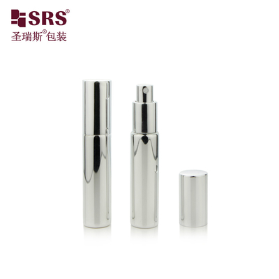 BLPA 10ML 반짝이는 은 빈 둥근 유리 금속화 장식 스프레이 펌프 향기 병