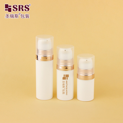 A028 5ml 10ml 15ml 20ml 빈 둥근 PP 재활용 재료 주머니 얼굴 젤 공기 없는 펌프 병 샘플 주사 색상 사용자 정의
