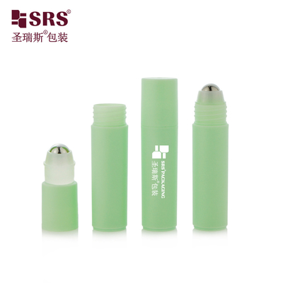 RPPF 20ml 둥근 플라스틱 마른 PP PCR 주입 맞춤 컬러 롤 병에 얼굴 로션용 철 공과 함께