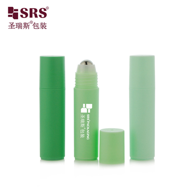 RPPF 20ml 평면 플라스틱 매트 완공 표면 PP PCR 주사 주문 색상 녹색 롤 온 병 항 투명 젤