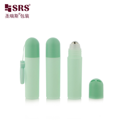 RPPF 20ml 깨끗한 둥근 평면 바닥 PP PCR 재활용 재료 인증 롤러 스틸 볼 병 돔 캡 가방 라니어드