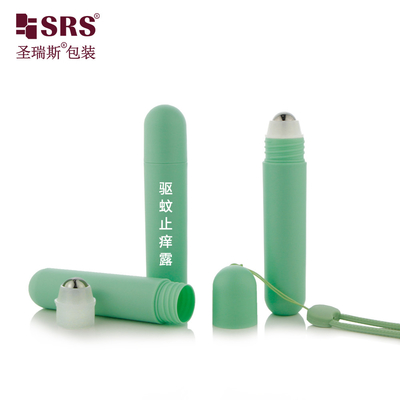 RPPG 25ml 알약 모양 빈 PCR 플라스틱 롤-온 디오도란트 젤 반투명성 항 가려움증 액체 병 포장