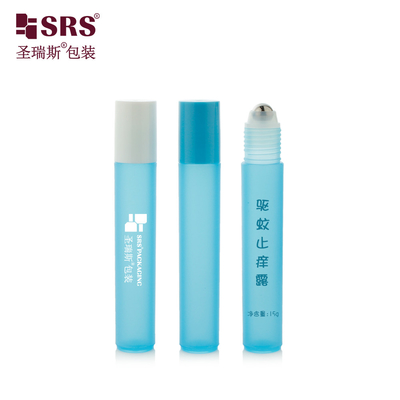 RPP-15ML 반투명 아기 블루 얼음 플라스틱 롤러 어플리케이터 실린더 가려움증 방지 액체 병 포장