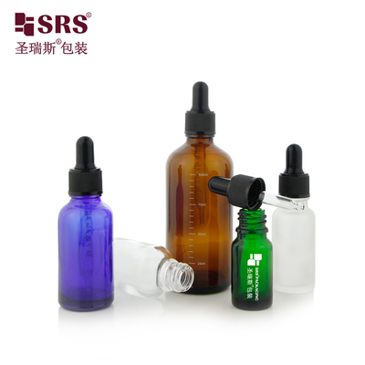 D002 5ml 10ml 15ml 20ml 30ml 50ml 100ml 18/415 유리 병 에센셜 오일용 비단 어깨 드롭퍼 응용기