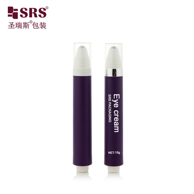 AY 10ML 15ML 플라스틱 프레스 버튼 디자인 가습기 눈 젤을 위한 공기 없는 롤러 마사지 병