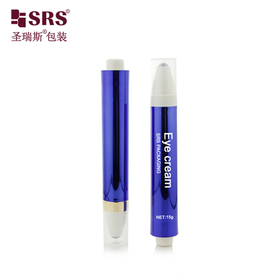 AY 10ML 15ML 재활용 플라스틱 펌프 분배 디자인 롤러 볼 장착 병 어두운 원을 줄이는 눈 크림