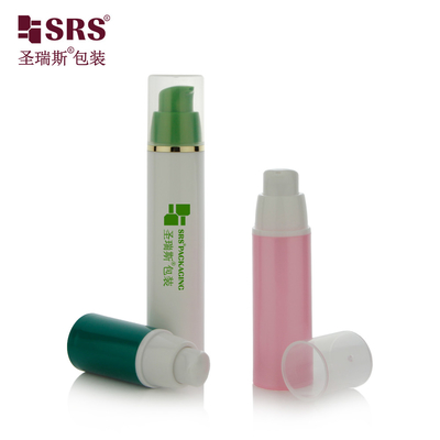 A024 15ml 30ml 50ml 주입 주문 색상 PP PCR 로션 젤 기초를 위한 공기 없는 펌프 병