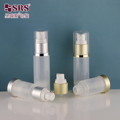 A025 15ml 30ml 50ml PP 맑은 반짝이는 사용자 정의 피부 관리 마스크 젤 공기 없는 펌프 병 포장