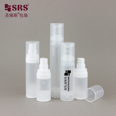 A0216 15ml 30ml 50ml 반짝이는 매트 인 폼 PP PCR 로션 스프레이 펌프와 함께 플라스틱 공기 없는 병