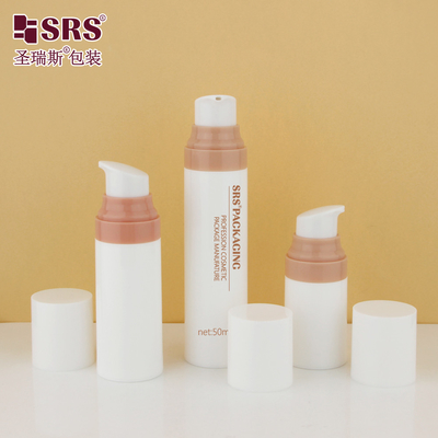 PA0204 15ml 30ml 50ml 주사 분홍색 펌프 사용자 정의 PP PCR 재활용 재료 화려한 공기 없는 병 얼굴 크림