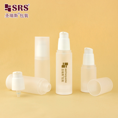 PA0216 20ml 30ml 40ml 50ml PP 반짝이는 매트 인 폼 플라스틱 PP PCR 로션 펌프와 함께 공기 없는 병 피부 관리 포장
