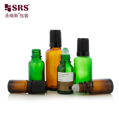 5ml 10ml 15ml 20ml 30ml 50ml 100ml 앰버 맑은 푸른 녹색 유리 롤