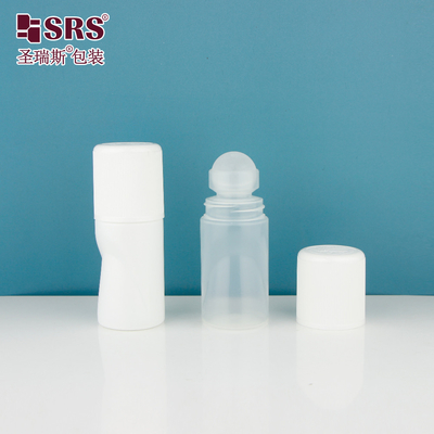 RPPB1-50ML CR 캡 롤러 볼 병과 함께 독특한 모양의 플라스틱 병 젤 데오도란트 항 투명 포장 누출이 없습니다