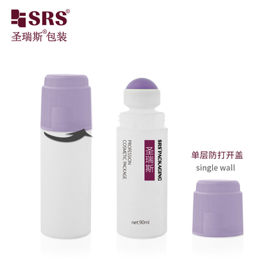 RPPDF-90ML 3oz 체액 반투명성 세액 디오더런트 젤 롤 온 병 패키지 사용자 정의