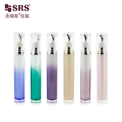 LR001-15ML 고급 고급 쌍벽 아크릴 병 눈 세럼 사용자 정의 색상 병