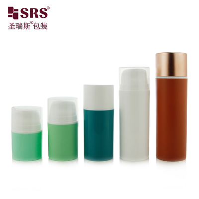 PA609 30ml 50ml 귀여운 피부 관리 세정용 로션 젤 파운데이션 PP 공기 없는 병 펌프 켜져 누출이 없습니다