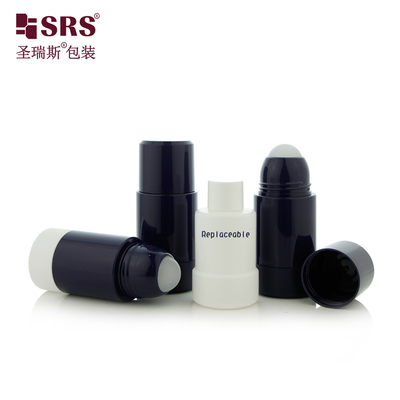 RPPE 50ml 75ml 플라스틱 롤러 볼 병 교체 가능한 디자인 디오도란트 젤 몸 세럼 응용기 병