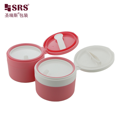 SRS1 120g 150g 이중벽 고급 도매 플라스틱 용기 (스푼, 자석 포함) 포장 용기 맞춤 제작