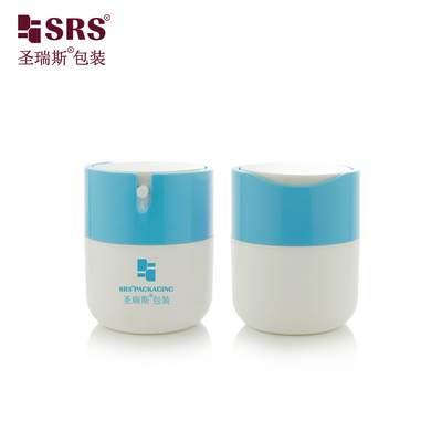 PA001 50ml 귀여운 럭셔리 얼굴 크림 마스크 플라스틱 PP 공기 없는 펌프 잔 빈 맞춤 컬러 컨테이너