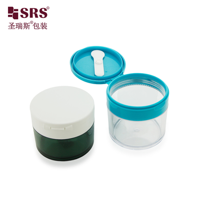 PETG003 100g 120g 150g 200g 250g 사출 맞춤형 반투명 색상 플라스틱 바디 스크럽 자 스푼 (자석 포함)