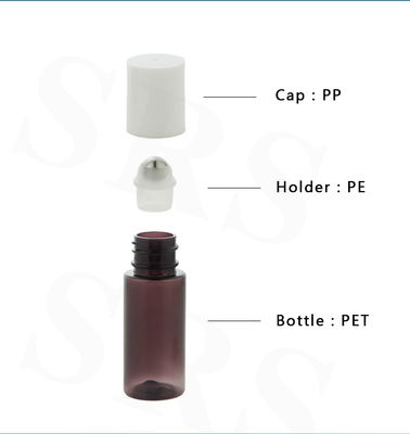 PET 10ml ~ 170ml 플라스틱 PCR 롤온 보틀 투명 맞춤형 색상 롤러 볼 보틀 누수 방지 아이 세럼 데오드란트 젤용