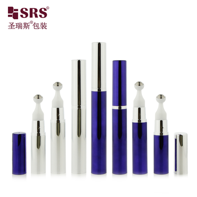 A0031 5ml 10ml 12ml 15ml AS PP 에어리스 롤러 스틸 볼 병 세럼 젤 스크류 펌프 어플리케이터 맞춤형 도매