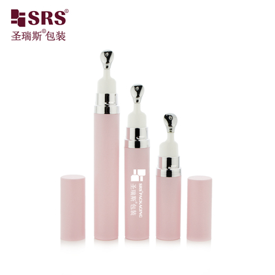 A0035B 7.5ml 10ml 15ml 빈 스냅 온 진크 금속 응용기 머리 공기 없는 펌프 병 눈 세럼 대가