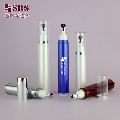 AY005 10ML 15ML 아크릴 롤온 롤러 메탈 헤드 병 포장 빈 어플리케이터 아이크림 프레스 스타일 병