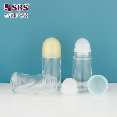 BLPG-B 50ml 신제품 출시 빈 용기 독특한 디자인 유리 롤온 데오드란트 병 맞춤형 용기