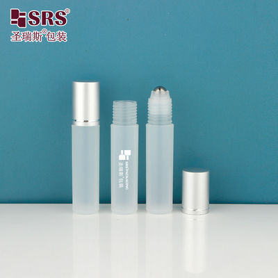 RPA-10ML 맑은 매트 반투명 PP 둥근 병 마사지 금속 공 알루미늄 캡