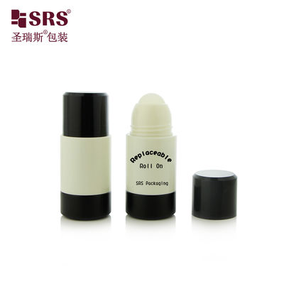 RPPE 50ml 75ml 교체 가능한 주입 맞춤형 크림색 플라스틱 모노 PP PCR 롤온 보틀 데오도란트 젤용
