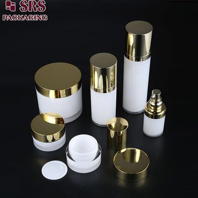 SRS 무료 샘플 플라스틱 재활용 피부 관리 아크릴 포장 병과 둥근 로션 병