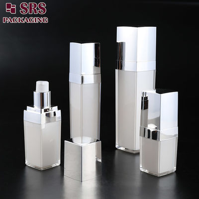 L050 SRS 중국 제조업체 고급 아크릴 빈 평면 크림 스프레이 펌프 병 얼굴 크림