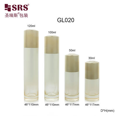 GL020 30ml 50ml 100ml 120ml 럭셔리 빈 투명한 유리 병 화장품 크림용 로션 펌프