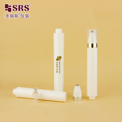 AY 10ML 15ML 주입 맞춤 색상 반짝이는 매트 완성 된 공기 없는 롤 온 병 눈 크림 마사지 응용기