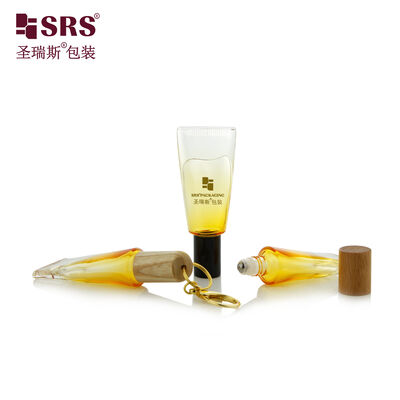 GB3 10ML 빈 튜브 모양 두꺼운 벽 유리 롤러 스틸 볼 에센셜 오일 병 누수 방지