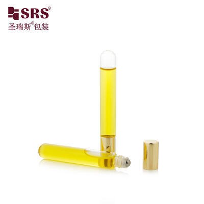 BLP 10ML 둥근 바닥 튜브 유리 롤러 병 눈 오일 마사지 누출 없이