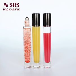 10ml 투명한 두꺼운 벽 유리 롤러 금속 공 병 빈 고급 향유 병