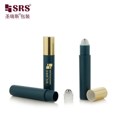 Custom 12 ML Cosmetic Plastic Roller Bottle Metal Steel Ball Aluminum Lid Packaging Container
