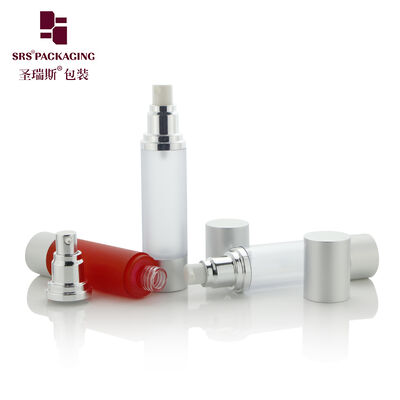 Recyclable AS Airless Cosmetic Bottle With Lotion Spray Pump Custom Color And Logo Printing