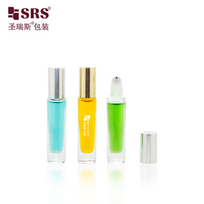 에센셜 오일 향수용 6ml 스틸 볼 롤러 병에 있는 프리미엄 두꺼운 바닥 유리 롤