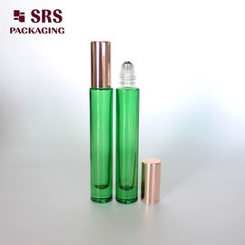 10ml 투명한 녹색 두꺼운 벽 유리 롤을 향유 병에