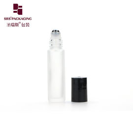 물류량 비어있는 얼룩된 유리 롤러 에센셜 오일 병 10 ml 검은 플라스틱 뚜??