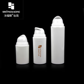 PA203 펌프 둥근 모양 빈 주사 흰색 플라스틱 공기 없는 병 15ml