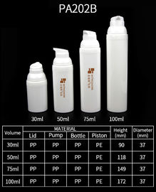 30ml 50ml 75ml 100ml 주사 흰색 친환경 pp 공기 없는 펌프 병