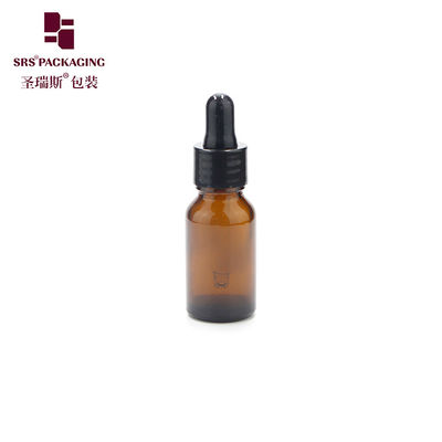 황색 빈 유리 피부 관리 혈청 기름은 15ml 방울병에 있습니다.