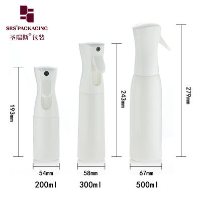 사용자 정의 색상 초미세 안개 빈 200ml 300ml 500ml 연속 플라스틱 스프레이 병