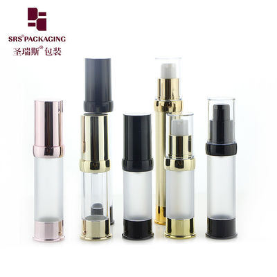 빈 럭셔리 로즈 골드 컬러 여행 크기 화장품 세럼 펌프 병 공기 없는 30 ml