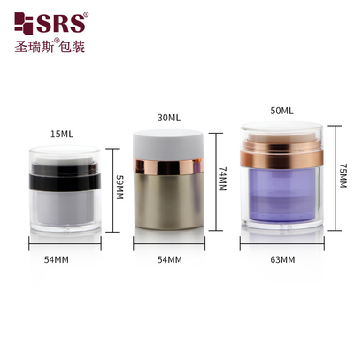 15ml 30ml 50ml 공기 없는 교체 가능한 아크릴 화장품 크림 용기
