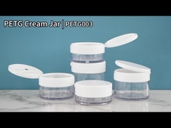 PETG003 크림용 플립 캡이 있는 플라스틱 잔